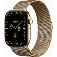 Apple Watch Series 12 GPS & 5G 46mm Skinnende Guld Titanium Case med Skinnende Guld Milanese Loop - S/M