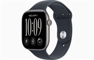 Apple Watch Series 12 GPS & 5G 46mm Space Grey Aluminium Case med Marineblå Sport Band - S/M