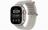 Apple Watch Ultra 4 GPS & 5G 49mm Naturlig Titanium Case med Halvtransparent Grå Ocean Band