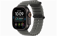 Apple Watch Ultra 4 GPS & 5G 49mm Sort Titanium Case med Halvtransparent Sort Ocean Band