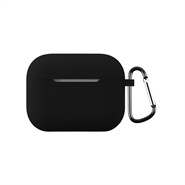 AirPods Pro 3 (2025) – Mat Blød Silikone Cover M. Karabinhage | Sort