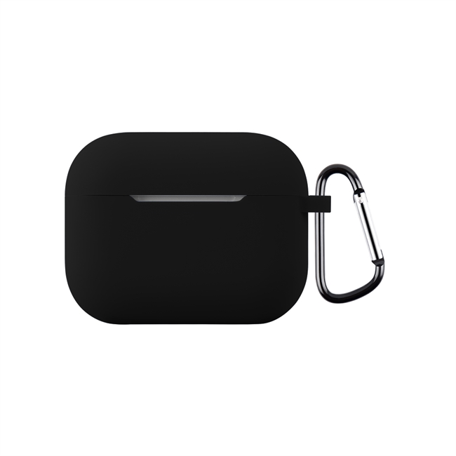 AirPods Pro 3 (2025) – Mat Blød Silikone Cover M. Karabinhage | Sort