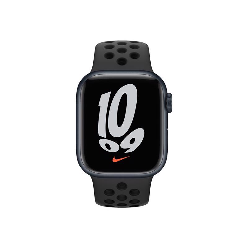 Apple Watch Nike Series 7 GPS & 4G 45mm Midnight Aluminium Case med Anthracite/Black Nike Sport Band