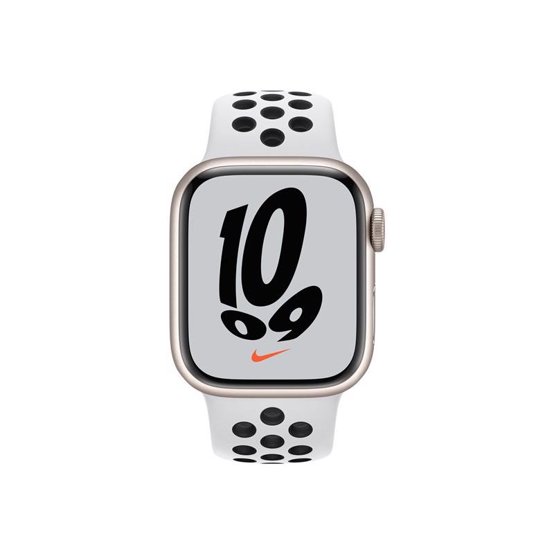 Apple Watch Nike Series 7 GPS 45mm Starlight Aluminium Case med Pure ...