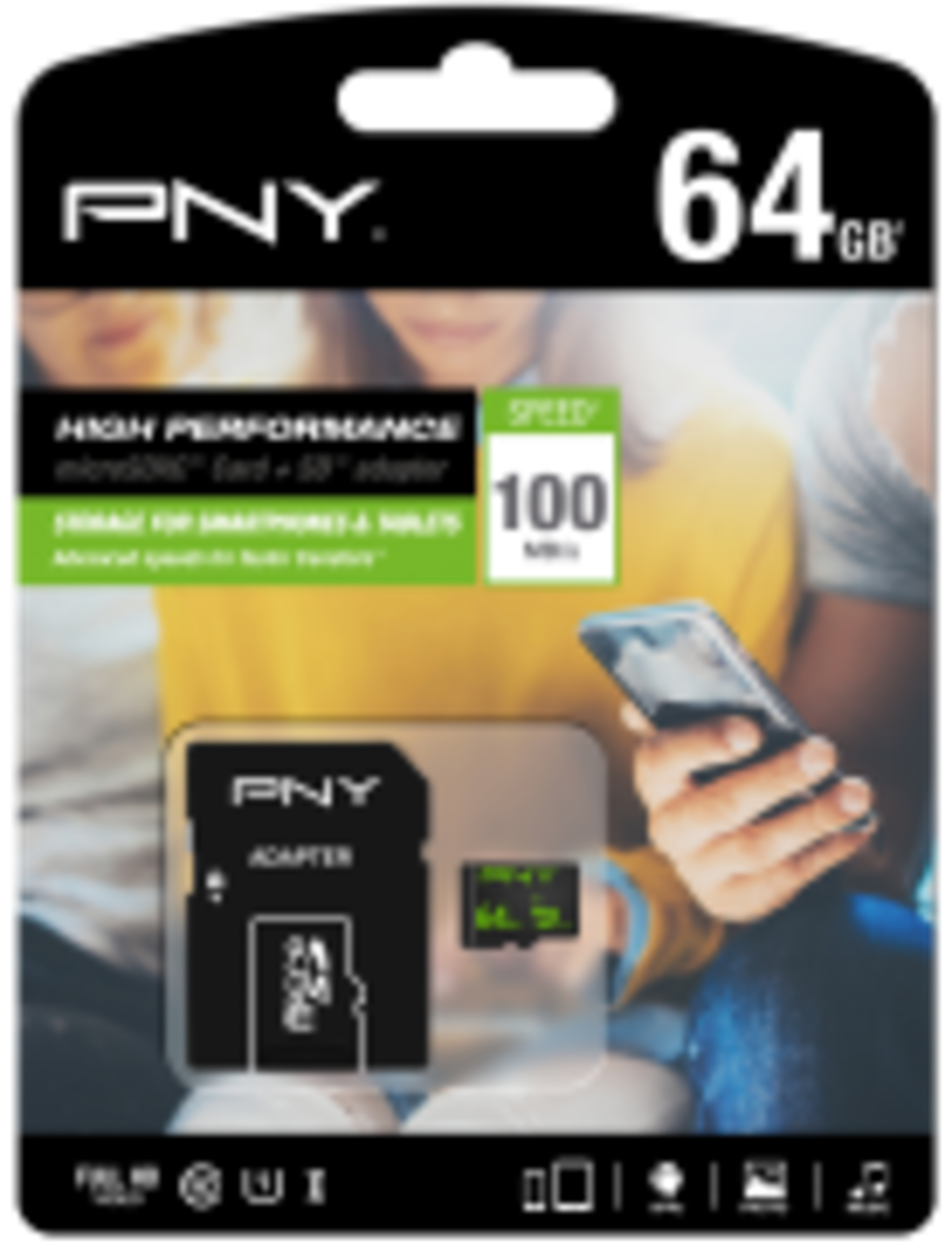 PNY Micro 64GB inkl. SD-adapter