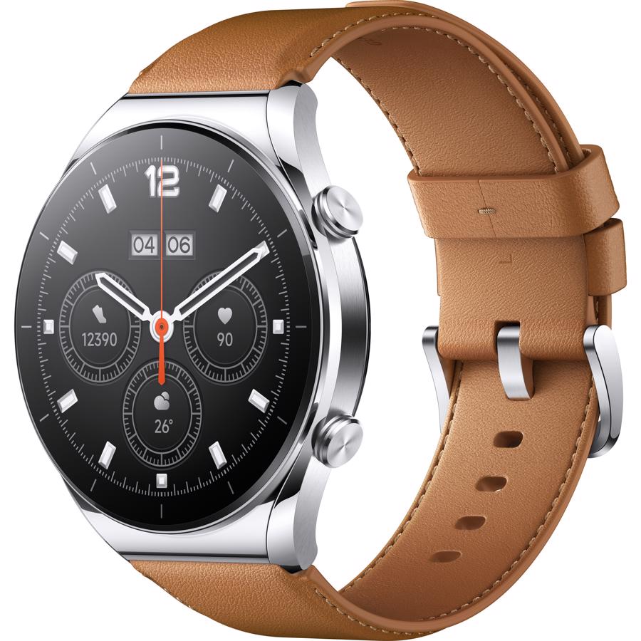 Xiaomi Watch S1 GPS 46mm Sølv Rustfri Stål med Læder Rem