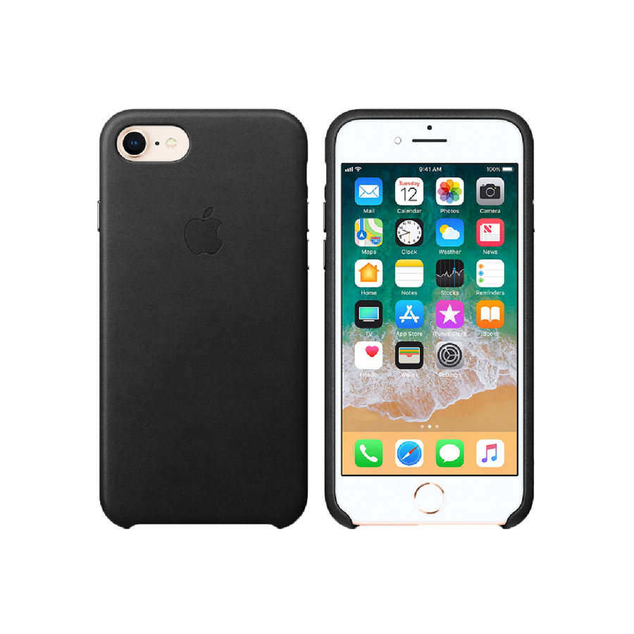 Apple iPhone 7/8 Leather Case Black