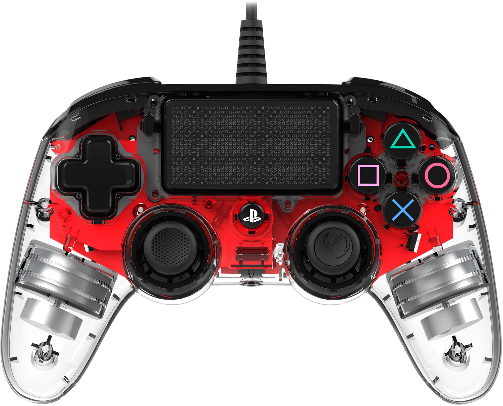 NACON PS4OFCPADCLRED PlayStation Gamepad Rød, Transparent